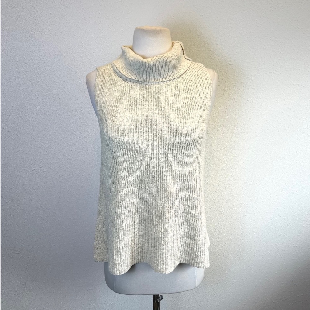Nanushka Fisherman Turtleneck Sweater Vest Sz Small Old Money Capsule Luxury